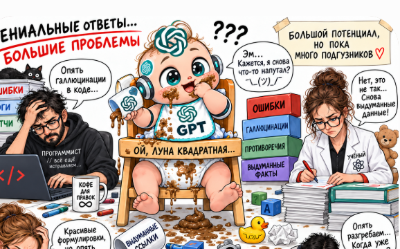 Написание текста и рерайт, отчет о критических ошибках GPT-6 Astra / Pro 